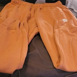 Nike Orange Sweat Pants Size Small
